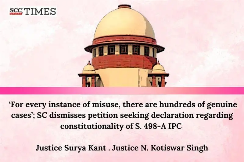 S. 498-A IPC constitutionality