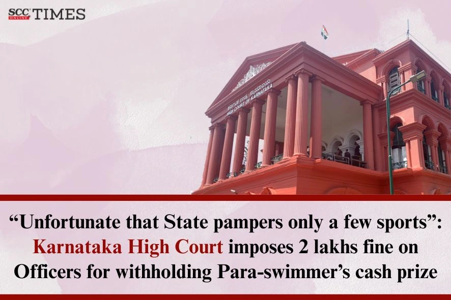 Cash prize of Para-swimmer